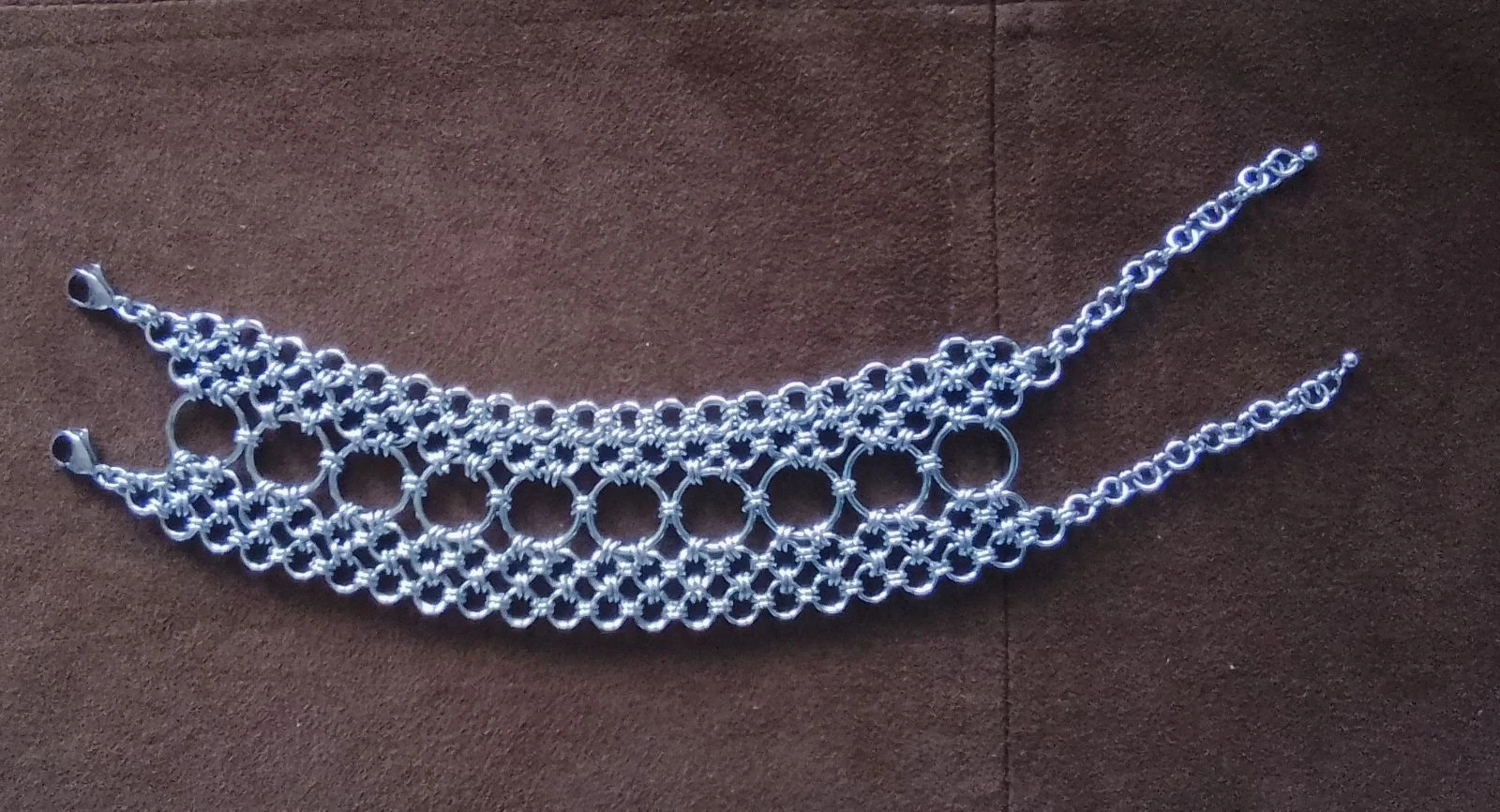 Unisex Japanese chainmail cuff bracelet – photo 4